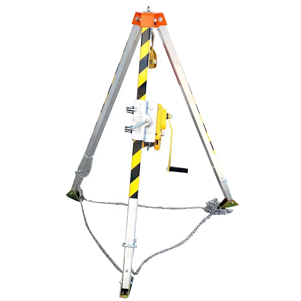 Hot Sale Portable Lifting Rescue Tripod Safety Rescue Lifting Tripod Fire Fighting Confined Space Tripod