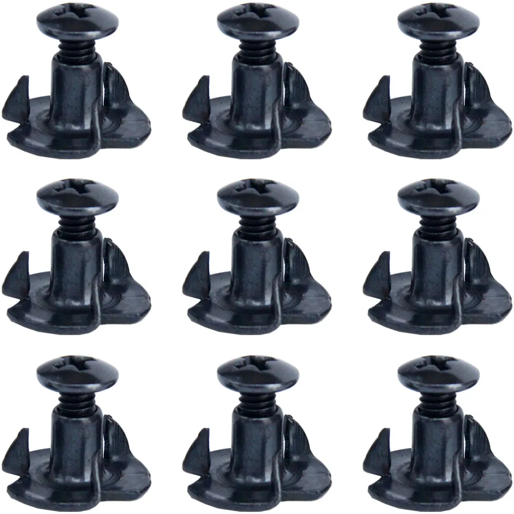 

9Pcs/Lot Chicago Screw With T Nut 3 Prong Style For Belt Clip