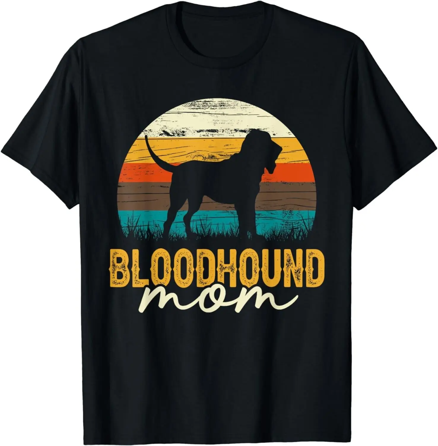 Vintage Bloodhound Mom Dog Lover Mothers Day Gift Unisex T-Shirt