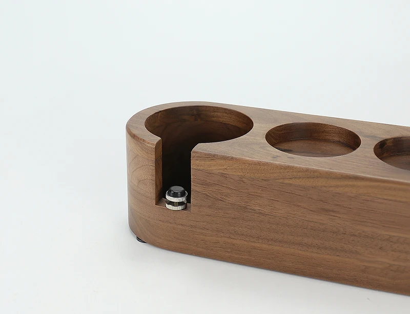 51mm/53mm/58mm Kaffee Filter Halter Tamper Stehen Buche Nussbaum Holz Espresso Distributor Matte Basis rack Für Barista Zubehör – Detail 21