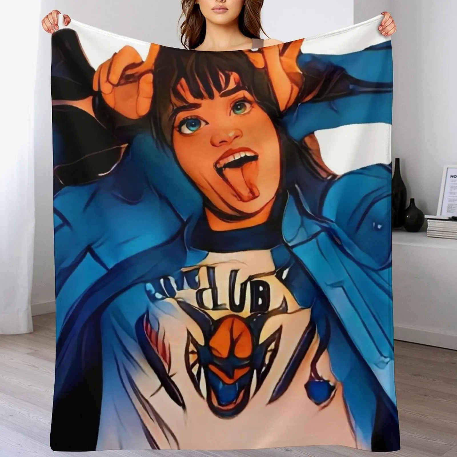 

Eddie Munson Throw Blanket Warm Accent Blanket for Living Room Decoration
