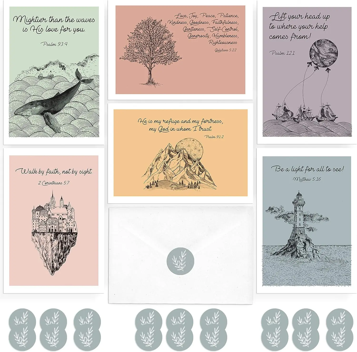 

All-Occasion Kindness Cards Assortment, 18 Pieces, with Envelopes