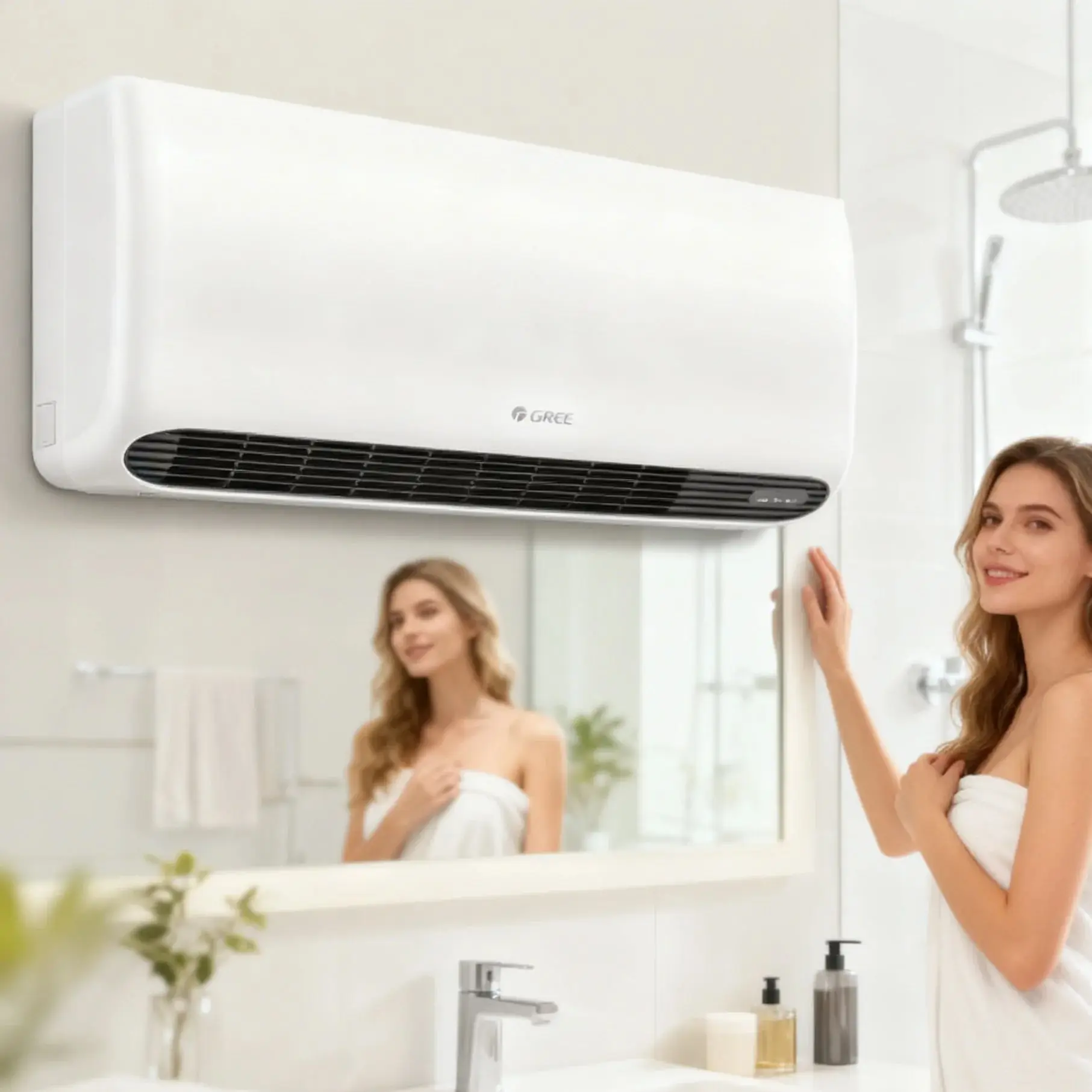 

Fast Heating Wall Mounted Electric Heater Energy Saving Waterproof for Bathroom Room space heater