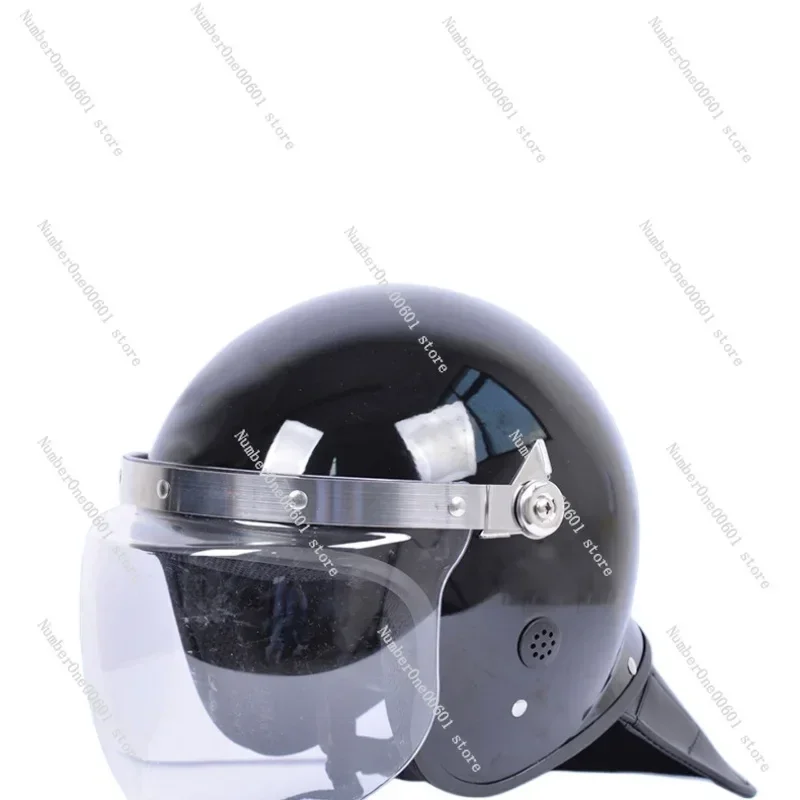 Hełm ochronny przeciw zamieszkom Metalowy, w pełni owinięty stalowy hełm Riot Helmet PC Mask Duty Anti Riot