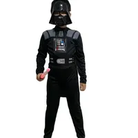 Boys' Black Warrior Costume Storm Trooper Darth Vader Anakin Skywalker Girl Wars Rey Cosplay party costume clothing cape mask