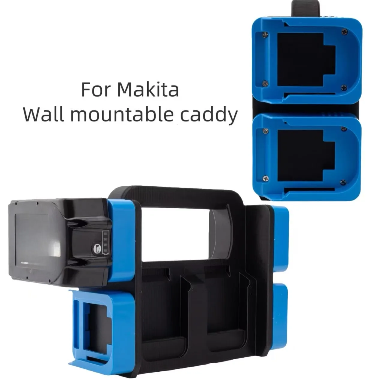 

This unit is a wall-mountable 8x LXT Battery Basket Carrier Caddy Holder for Makita LXT Battery's