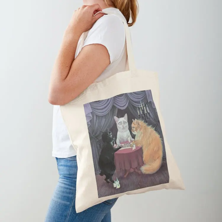 

Purrforming a Seance Tote Bag Cloth bag Canvas shoulder bag custom bags cute tote