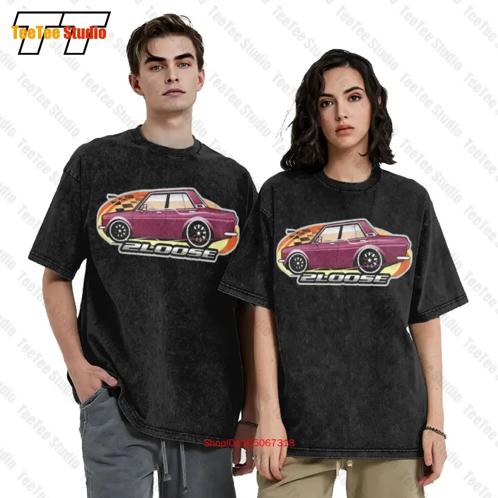 1968 69 1970 71 72 Datsun 510 4 Door Sedan Bluebird Vintage Oversized T-Shirt KDO0