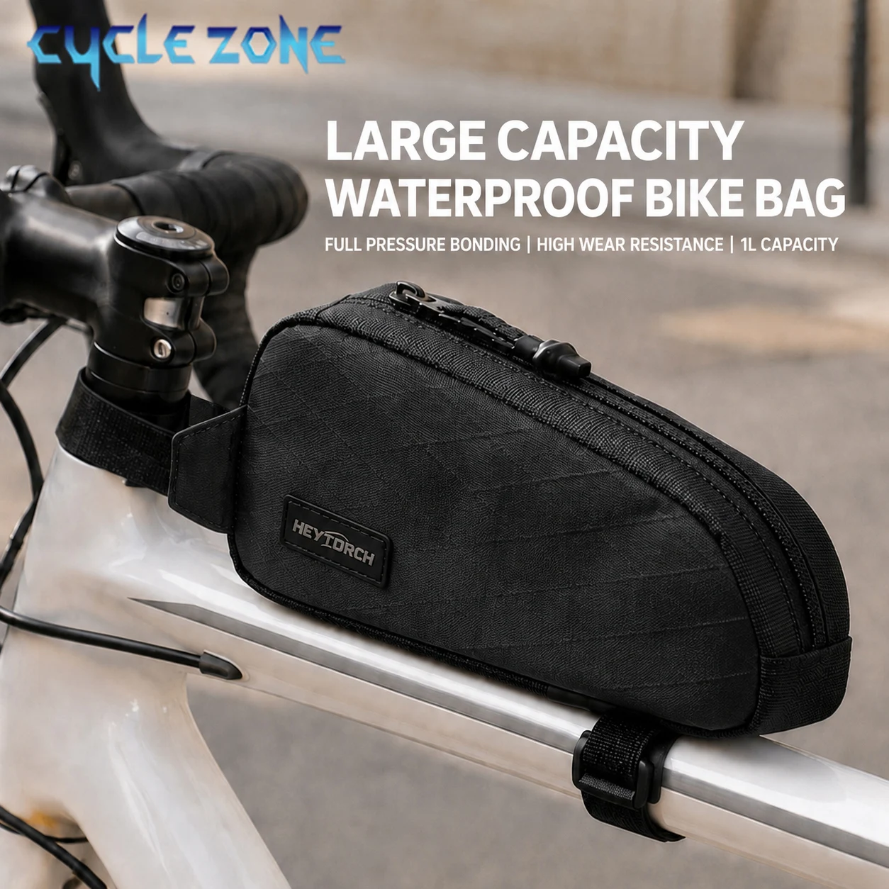 Fahrradtasche Fahrrad-Oberrohrtasche Wasserdichte Fahrrad-Satteltasche Fahrrad-Aufbewahrungstasche Fahrradtasche mit Schraubbefestigung Fahrradzubehör