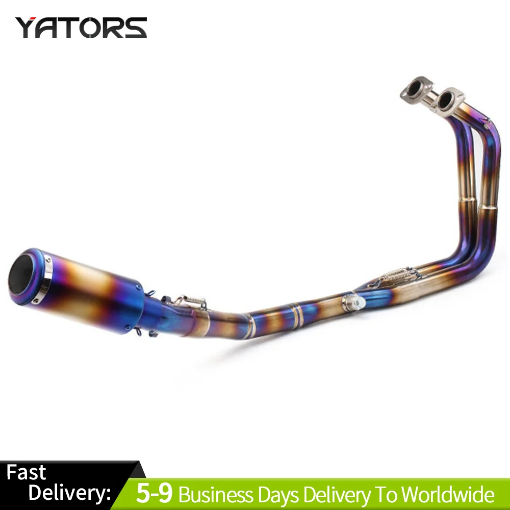 

Titanium Whole System Exhaust Tips Front Header Pipe For Kawasaki Ninja400 Z400 Exhaust Systems Exhausts Pipes