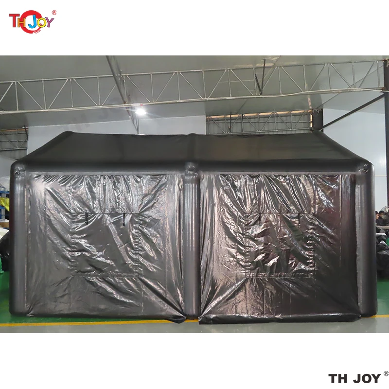 Free Air Shipping To Door,5x4m Portable Airtight Inflatable Cinema House Movie Tent Black Inflatable Party Marquee Tent for sale