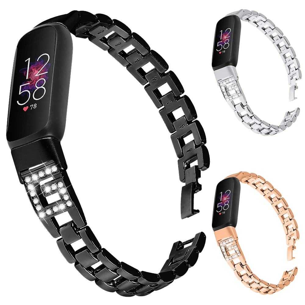 Correa para Fitbit Luxe, correa de reloj de Metal para mujeres y niñas, pulsera inteligente para Fitbit inspire3, accesorios de repuesto