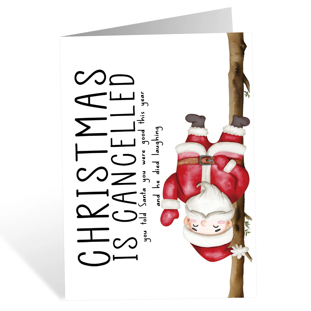 1 Stück lustige Weihnachtsgrußkarte mit Umschlag, humorvolles Design, Geschenk für Freund, Familie, Kollege, Strumpffüller, Weihnachtsparty-Geschenk – Detail 4