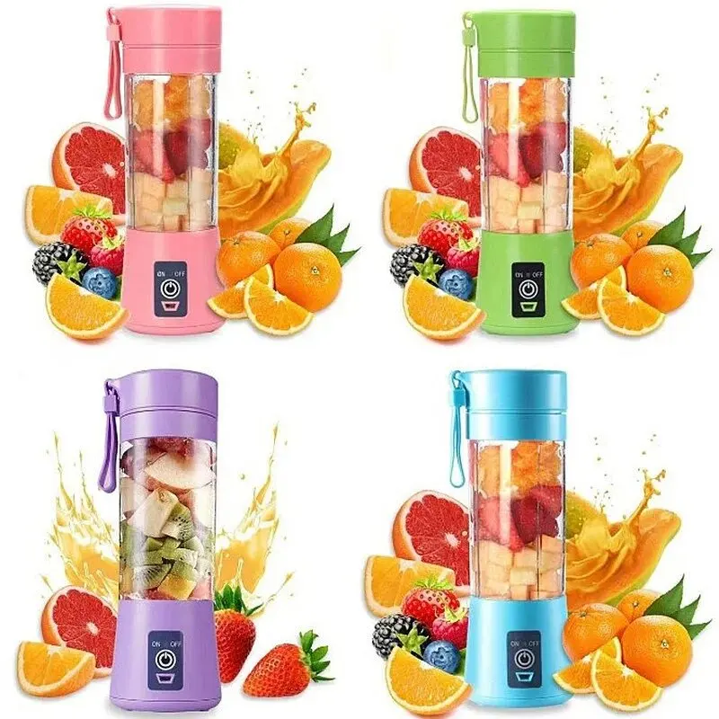 Portable Fruit Juice Blenders Summer Personal Electric Mini Bottle Home USB 6 Blades Juicer Cup Machine For Kitchen