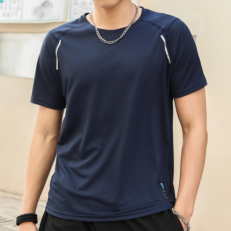 Quick Dry Sport T Shirt Men Short Sleeves Summer Pullover Running Breathable Fitness Gym Top Tees Male Sportswear Tshirt Clothes