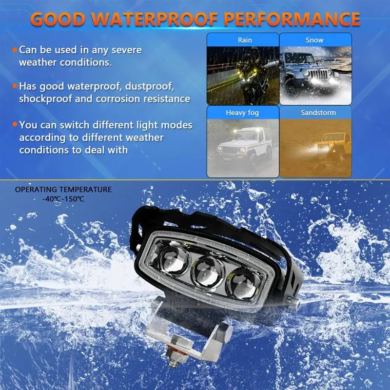 Motorcycle LED Lights Waterproof Off-road Work Lights Rustproof Motorcycle Driving Lights LED Car Lights For Trucks Trailers