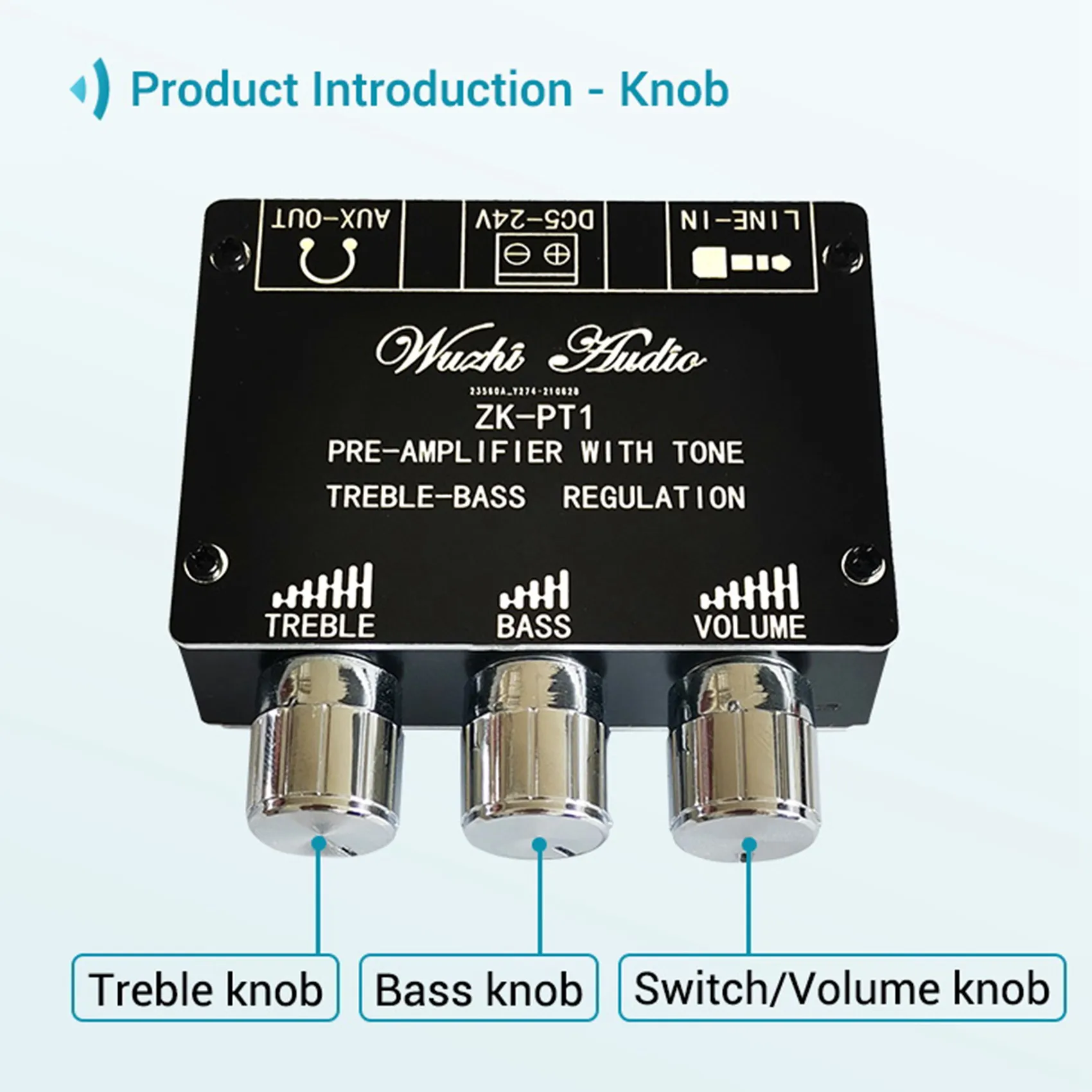 Bluetooth 5.0 Decoder Board Dual Channel Stereo Low Noise High and Low Tone Pre-Module Amplifier Board ZK-PT1&Y96A