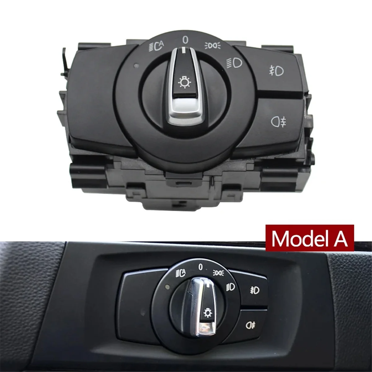 61319169403 61319169404 Head Light Switch Headlight Rotary Knob Button for BMW 1 3 X1 Series E81 E87 E90 E91 E92 E84,A