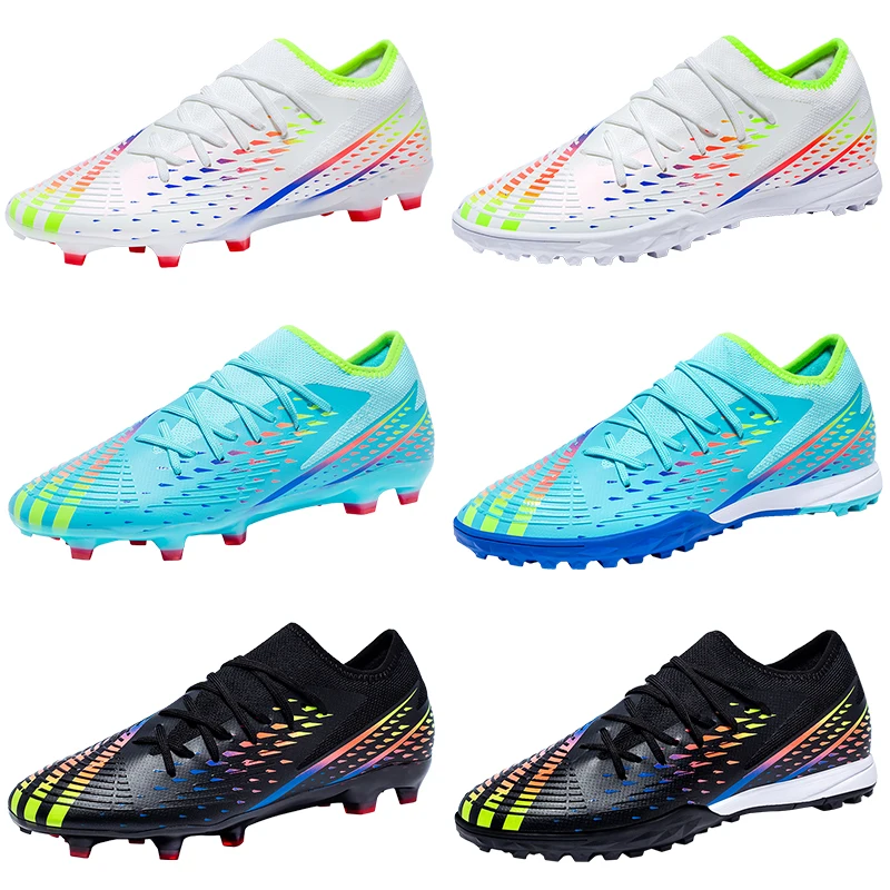 Original Mens Soccer Shoes Professional Football Shoes for Kids Outdoor Non Slip Grass Training Sneakers Futsal Shoes 2024