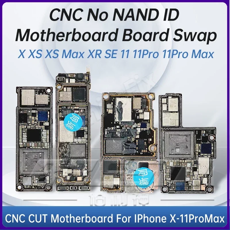 CNC CUT Motherboard For IPhone X Logic Board Xs Max Polishing CPU AP RF Board iPhone11 11Pro Max Switching CPU Baseband Cutting