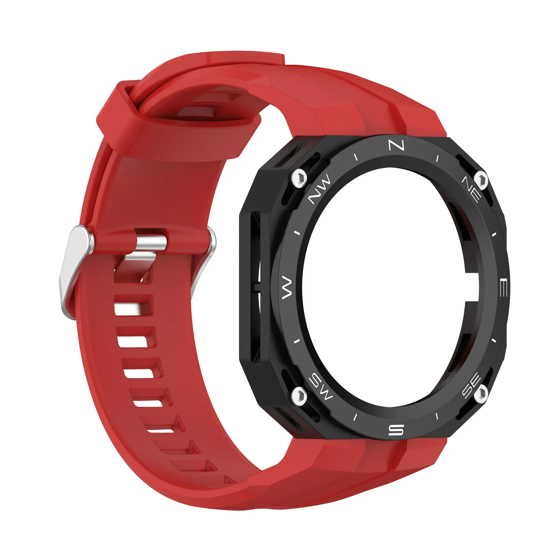 Modification Kit Silicone Compass Pattern Case+Strap for Huawei Watch GT Cyber Watch Bracelet Replacement Accessories Integrated - Image 4