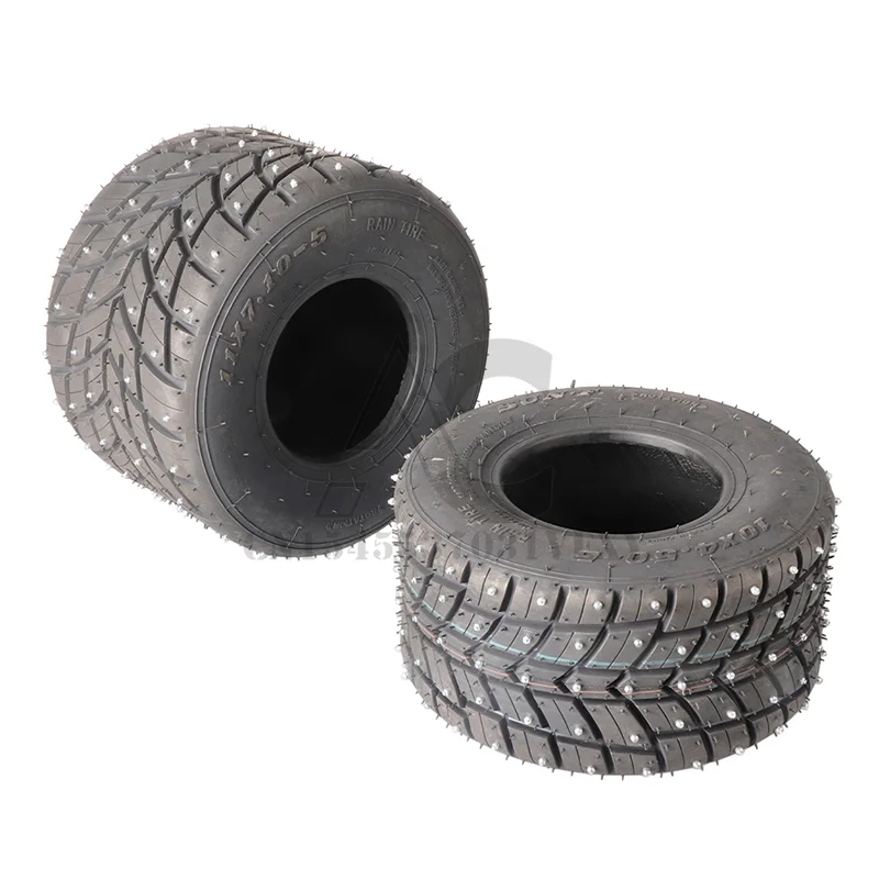 10x4.50-5 11x7.10-5 Inch Rain Tubeless Tires Snow Tires for Kart Front and Rear Drift Kart Accessories.