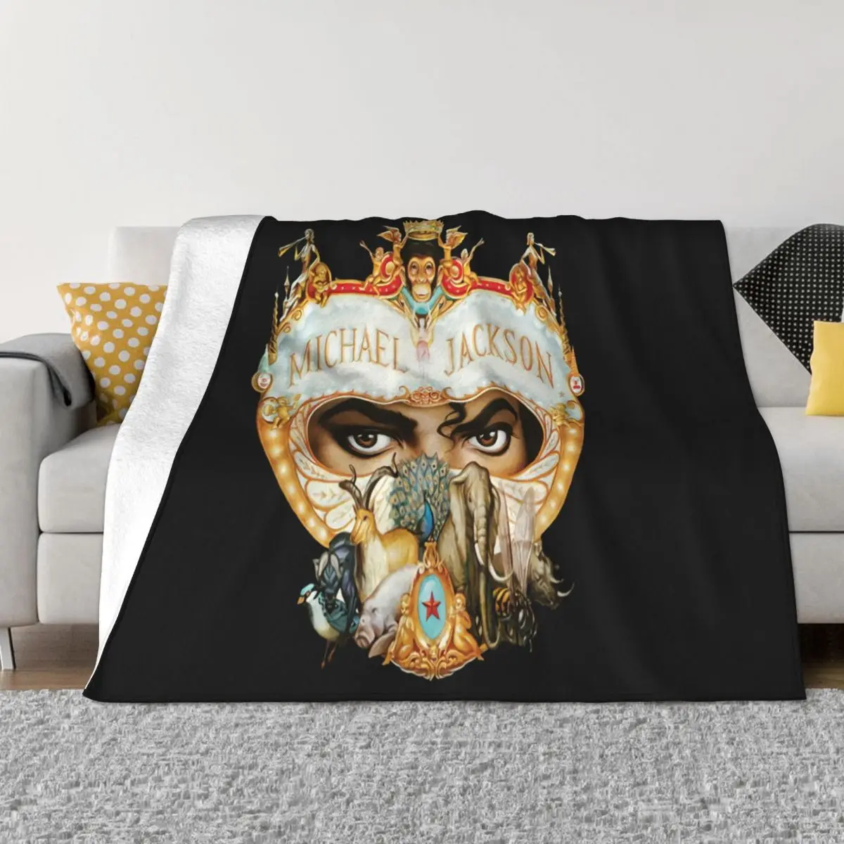 Michael Jackson Dangerous-Manta negra de algodón para niño adolescente, manta de tiro de estilo veraniego, a bajo precio, gran oferta