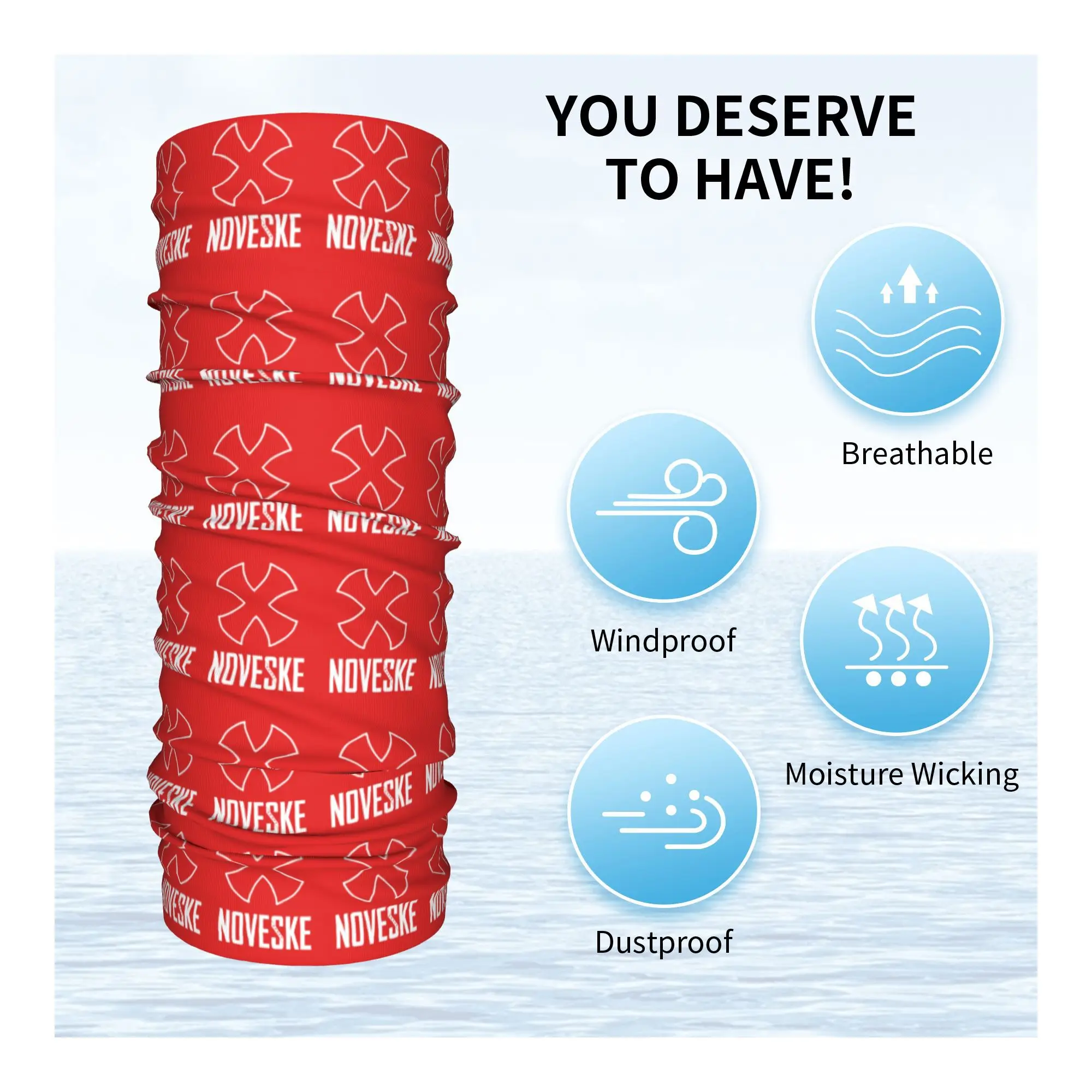 Noveske Rifleworks Bandana Ghetta per il collo Stampata Sciarpa avvolgente per pistola Copricapo multiuso Ciclismo per uomo Donna Adulto Lavabile