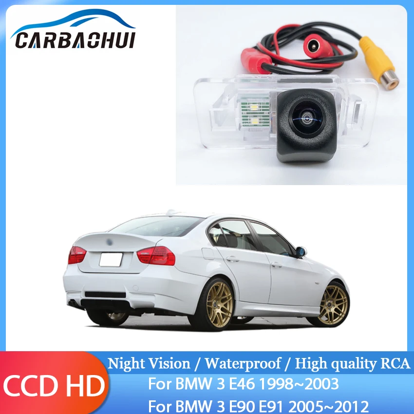 

Камера заднего вида CCD Full HD ночного видения Водонепроницаемая высококачественная камера заднего вида RCA для BMW 3 E46 Для BMW 3 E90 E91