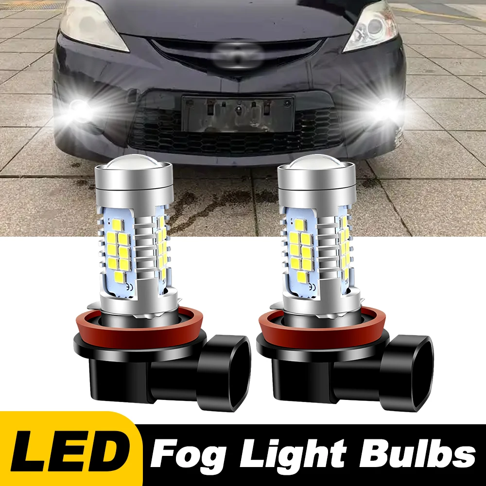 

2 шт. для Mazda 5 2006-2015 CX-5 2012-2016 для Mazda 2 2007-2015 Автомобильные светодиодные передние противотуманные фары, лампы 6000k CANbus, аксессуары