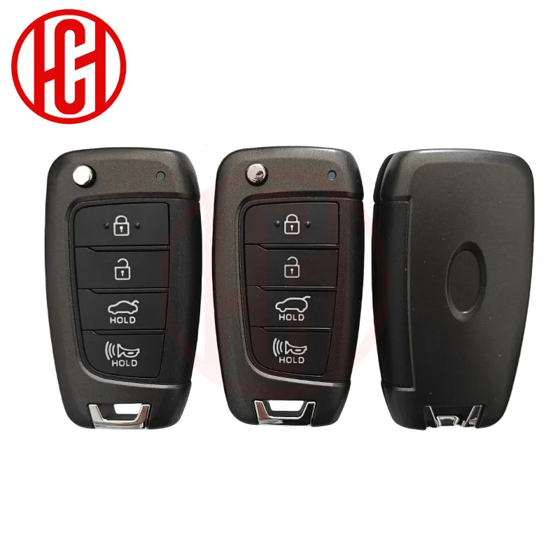 Coque de clé de voiture intelligente pliable à 3/4 boutons, télécommande de remplacement pour HYUNDAI Tucson Elantra Accent Solaris Kona Verna 2017+