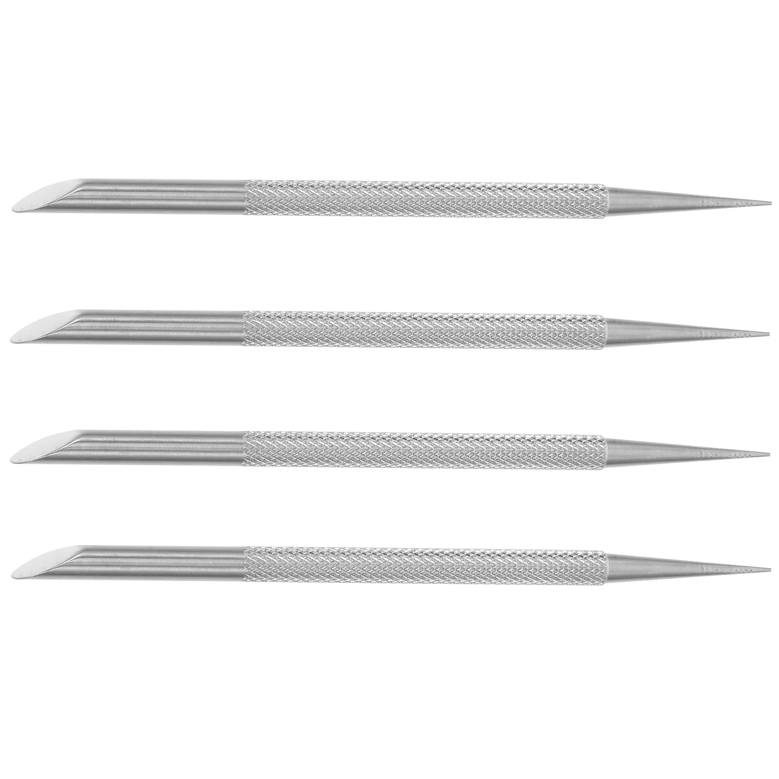 

4pcs Stainless Steel Cuticle Pusher Nail Tools Manicure Pedicure Dead Skin Scraper Cleaner for Nail Art Design
