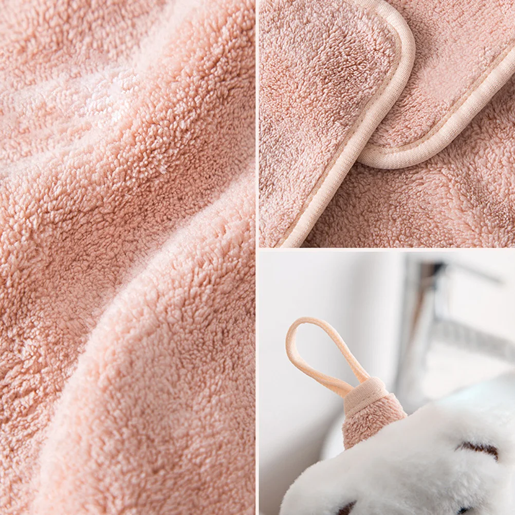 

4 pcs Coral Towel Water Absorbent Hanging Dish Cloth For Kids Hand Wash Soft Face Towels Kitchen Bathroom Office