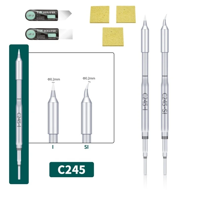 C245 Replacement Soldering Iron Tip C245 Series C245-SI C245-I Welding Nozzle Compatible With YIHUA T245 Soldering Station Parts