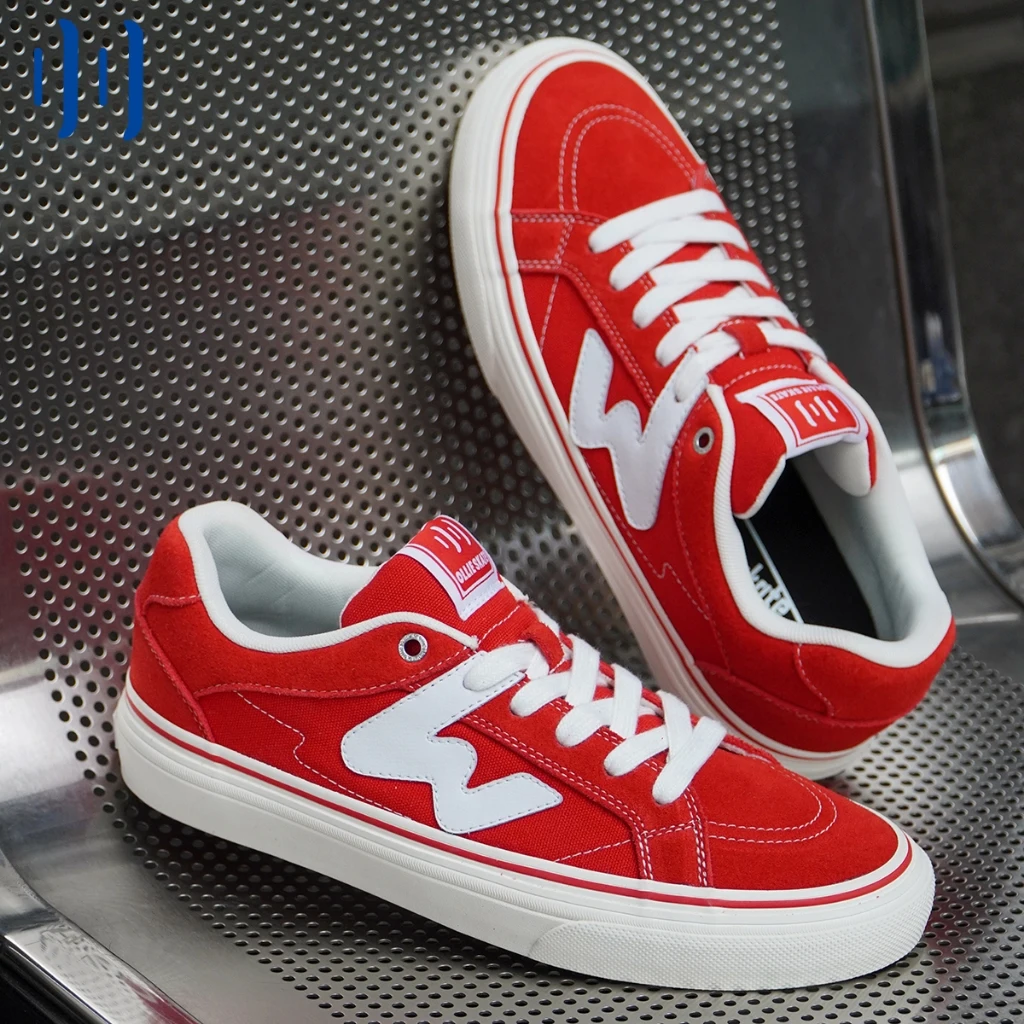 Ollieskate Red Suede Canvas Sk - Men Shoes Red 评论和价格