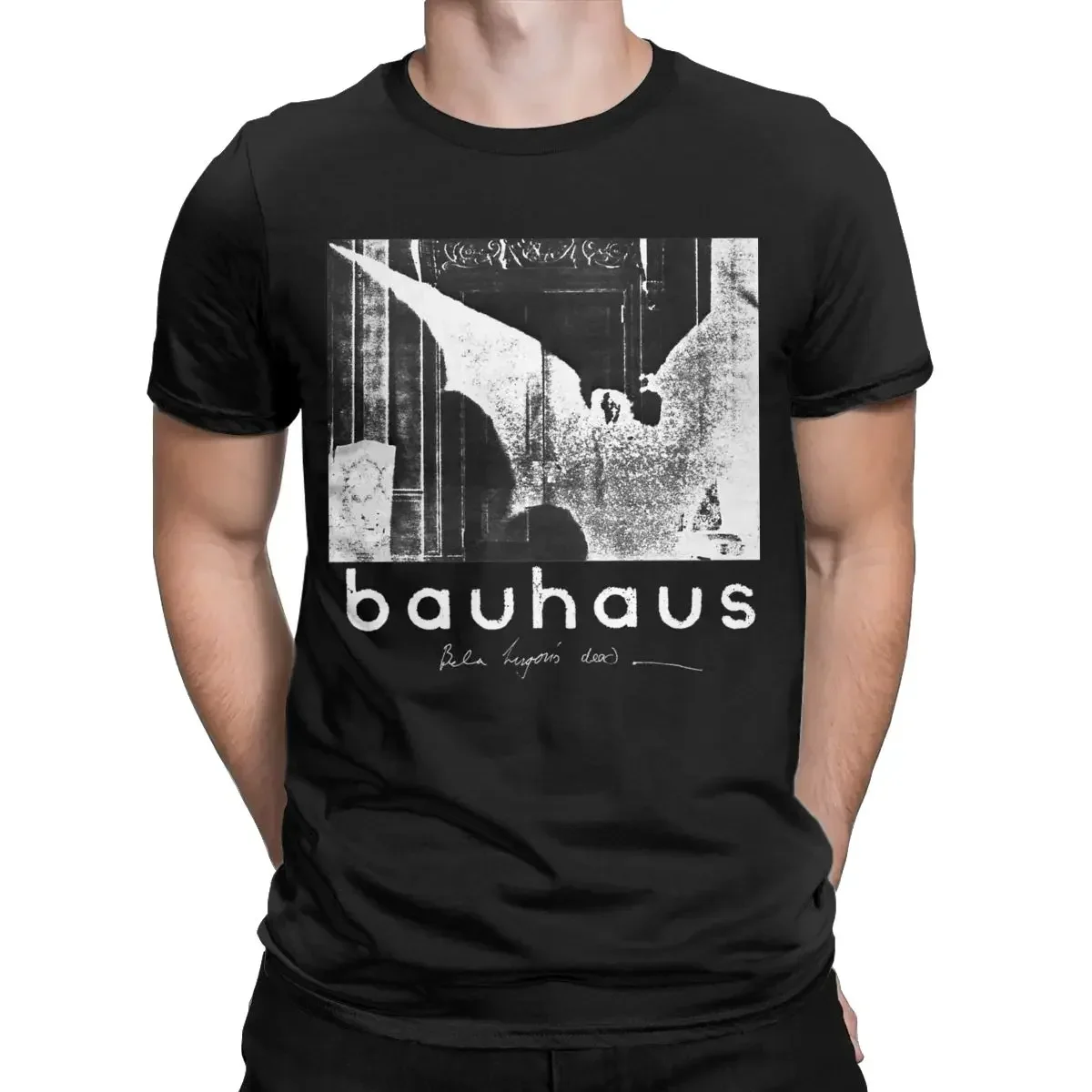 Bela Lugosi\'s Dead Horror Post Punk 80s Bauhaus T-Shirts for Men Funny Cotton Tees Short Sleeve T Shirts New Arrival Tops