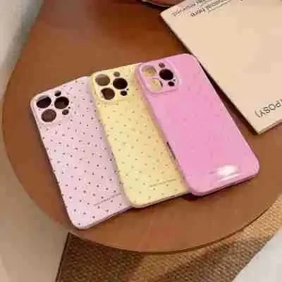 Korean Cute Polka Dot  Phone Case for Samsung Galaxy S20 S21 S22 S23 S24 S25 FE Plus Note20 Ultra 4G 5G Glossy Film Hard PC - náhled 5