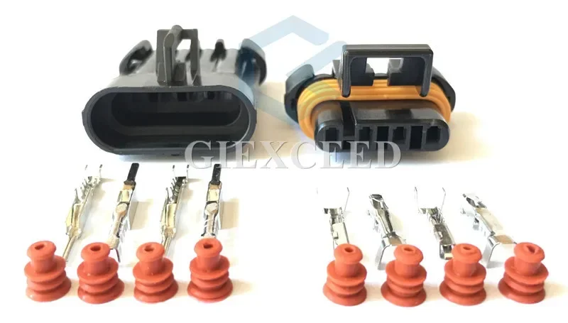 

2 Sets 4 Pin AC Assembly 12162144 12162102 Oxygen Sensor Plug O2 Socket Automotive Connector For Toyota BUICK DLX Haima Series