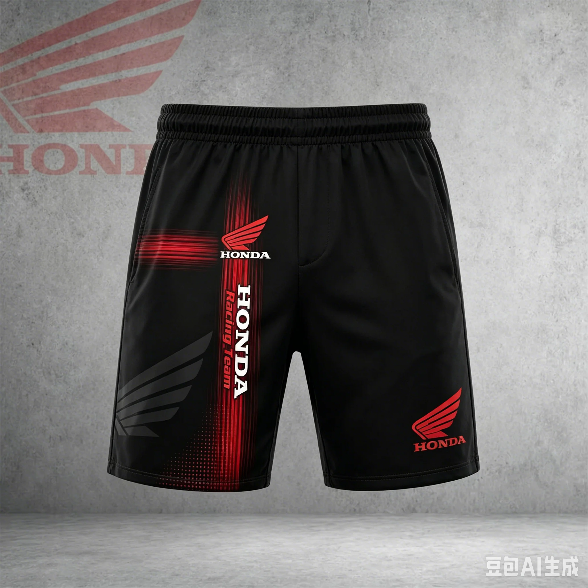 

2026 Summer New Honda Motorcycle Shorts Quick drying Breathable Men's Loose Sports Shorts Oversized Casual Fashion Shorts
