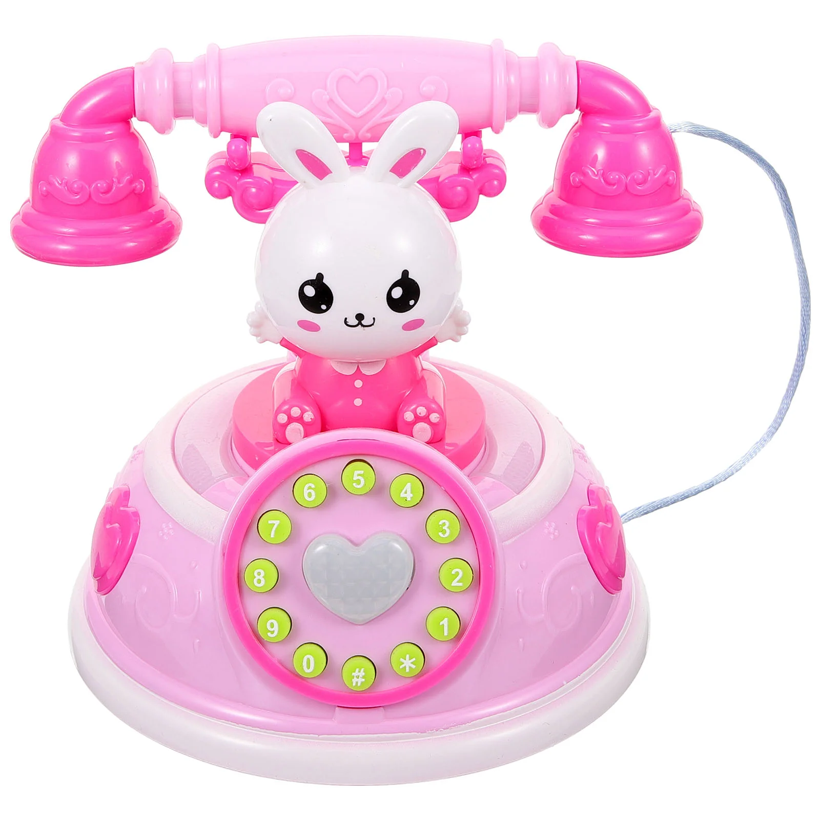 

Toys Simulated Telephone Kids Cartoon Girl Educational Intelligence Home Appliance Simulation Pink Child Role-playing