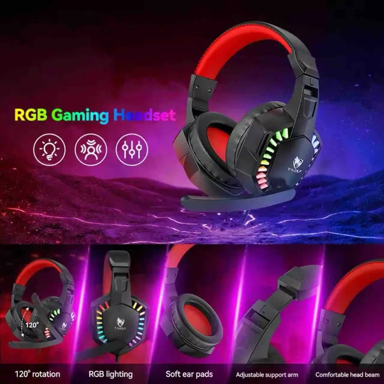 4-in-1 Gaming Keyboard Mouse Headset Combo 3