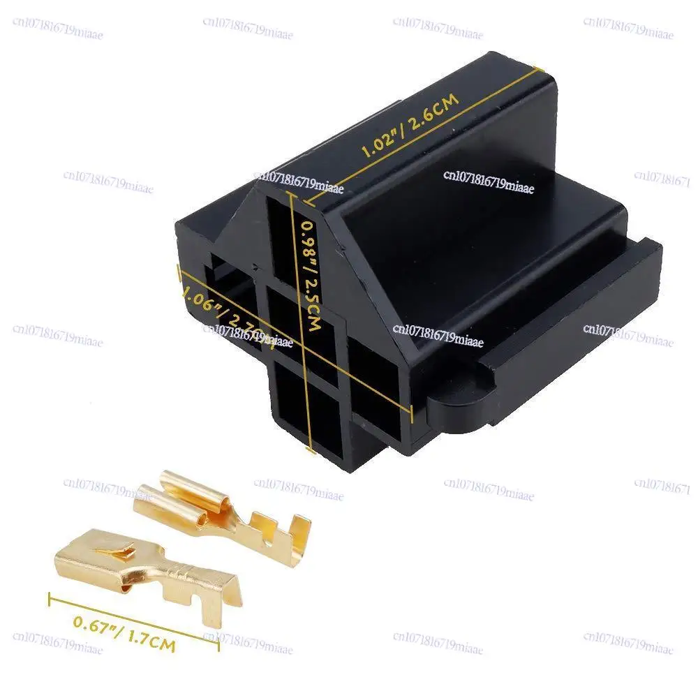 Relay connector 5-pin relay connector 30A 40A12V socket 6.3mm 5-piece