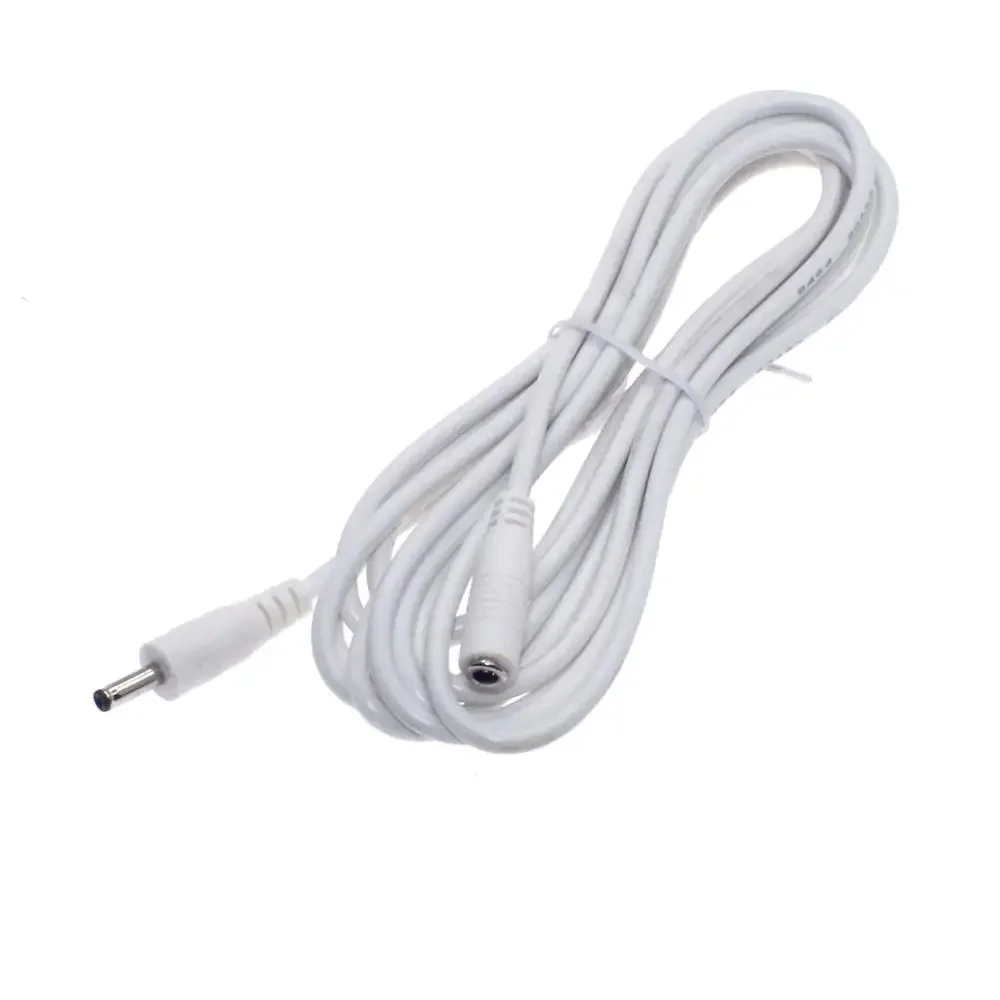 White 5V DC Power Extension Cable DC3.5*1.35 Female To Male Plug Power Pord 1m/1.5/3/5m 22AWG