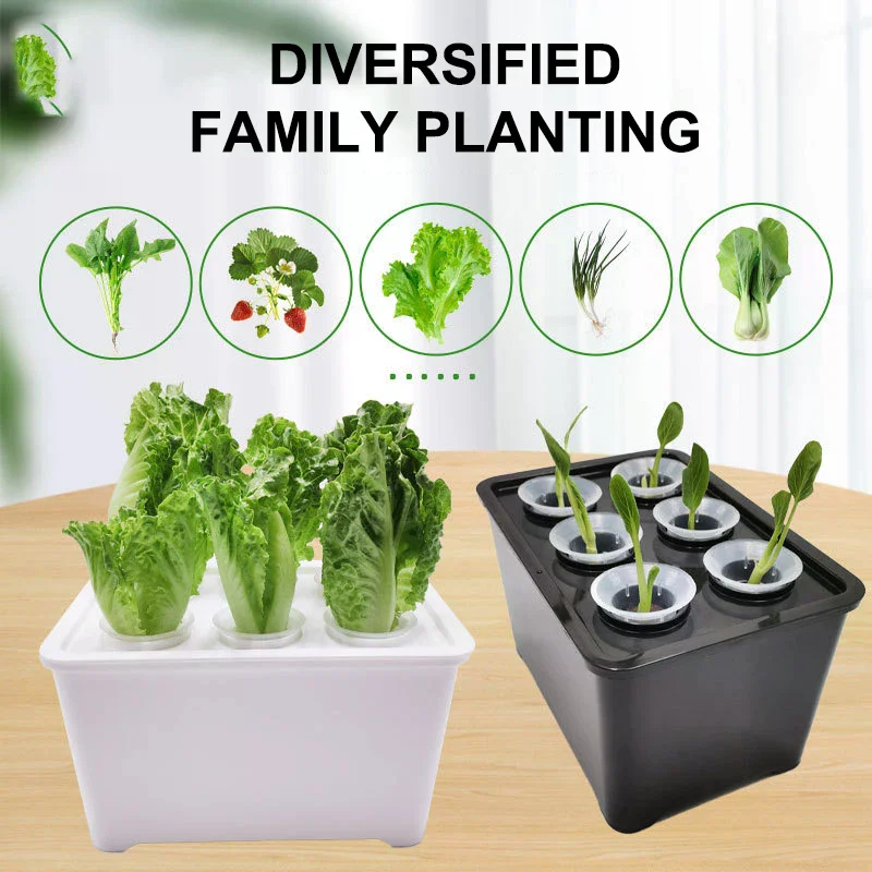 

1 набор для выращивания рассады методом гидропоники | Кашпо для овощей и трав (для дома и улицы), не требует электричества, прочный пластик, легко собирается