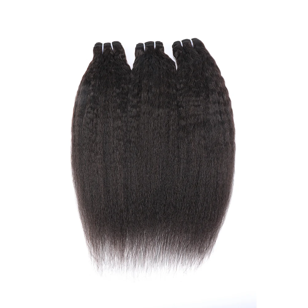 Berry Haar Kinky Straight Bundels 100% Echte Zachte Braziliaanse Haar Pre Geplukt Yaki Steil Haar Bundels Human Hair Extensions