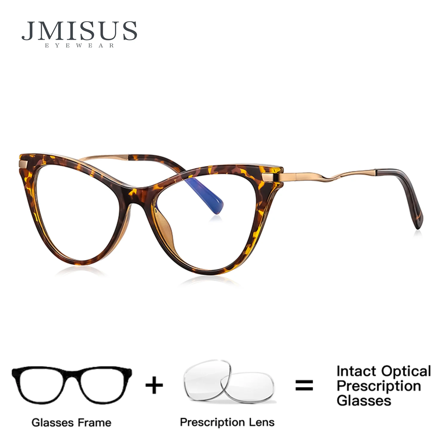 

JMISUS Women Optical Glasses Cat Eye Shape Prescription Lenses Custom Recipe Progressive Myopia Hyperopia Correction