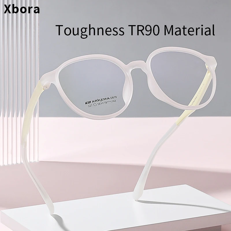 

XboraTR90 Oval Silicone Children's Eyeglass Frame Flexible Retro Prescription Frame Kids Ultra Light Optical Glasses 327