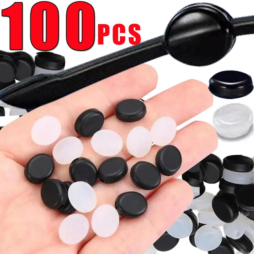 100pcs Mini Silicone Anti-slip Eyeglass Ear Hook Fashionable Round Retainer Holder Elastic Glasses Ear Hook Eyewear Accessories