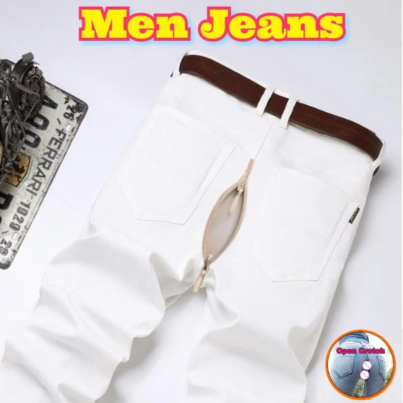 مفتوح المنشعب الرجال الجينز الوردي تمتد سليم صالح الدينيم السراويل منتصف الارتفاع بناطيل كاجوال الصيف موضة خفيفة فاخرة مريحة يوميا