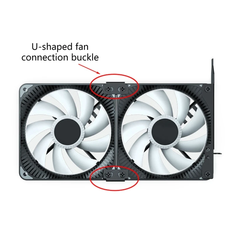 20Pcs 12cm-14cm Fan Connector Buckle Fan Parallel Buckle Fan Cooling DIY Multi-row Center Fixed Box Fan Fixed